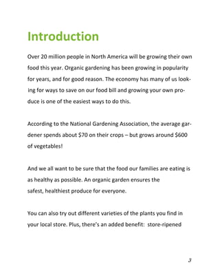 Garden Introduction Organic Gardening Tips To Grow Your Own Garden Naturally, Easily ...
