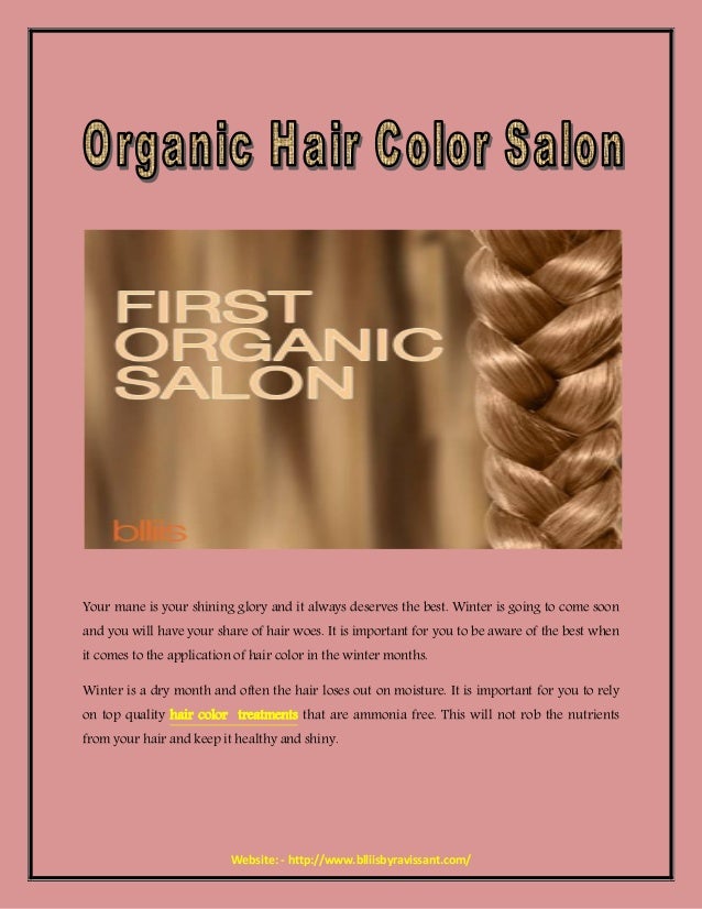 Organic hair color salon