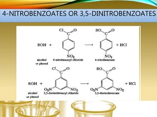 4-NITROBENZOATES OR 3,5-DINITROBENZOATES
 