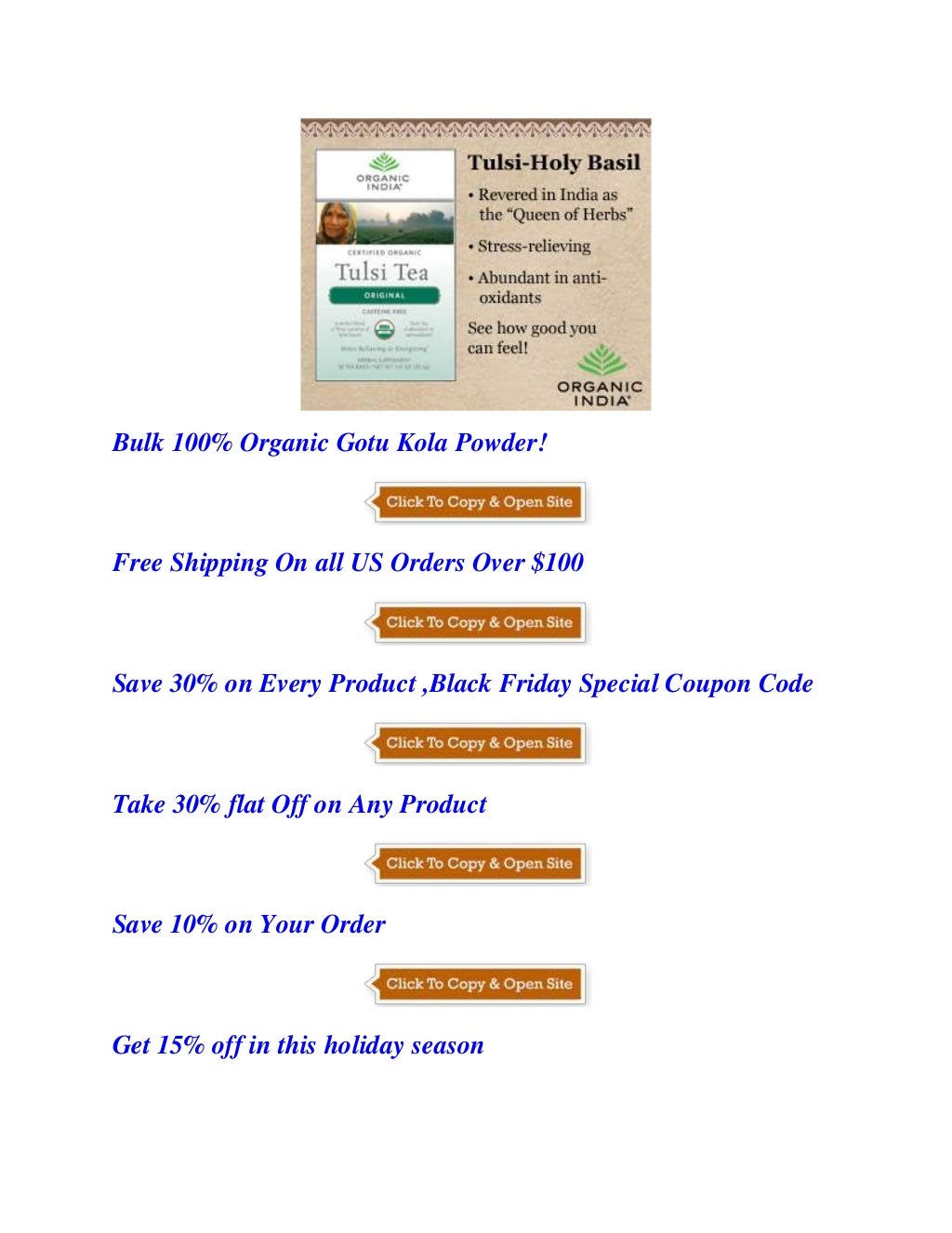 organic india usa coupon codes