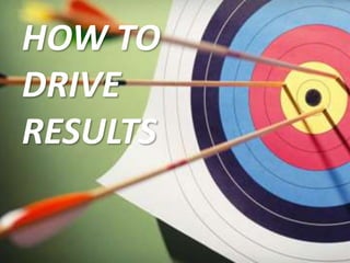 HOW TO
DRIVE
RESULTS
 