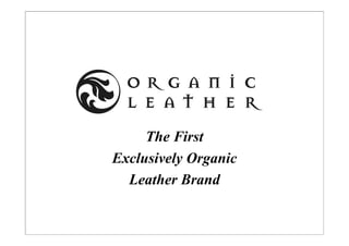 The First
Exclusively Organic
  Leather Brand
 