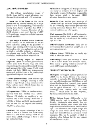 Organic light emitting diode | PDF