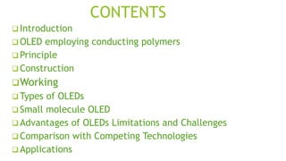 Comprehensive Overview of Organic Light Emitting Diodes (OLED ...