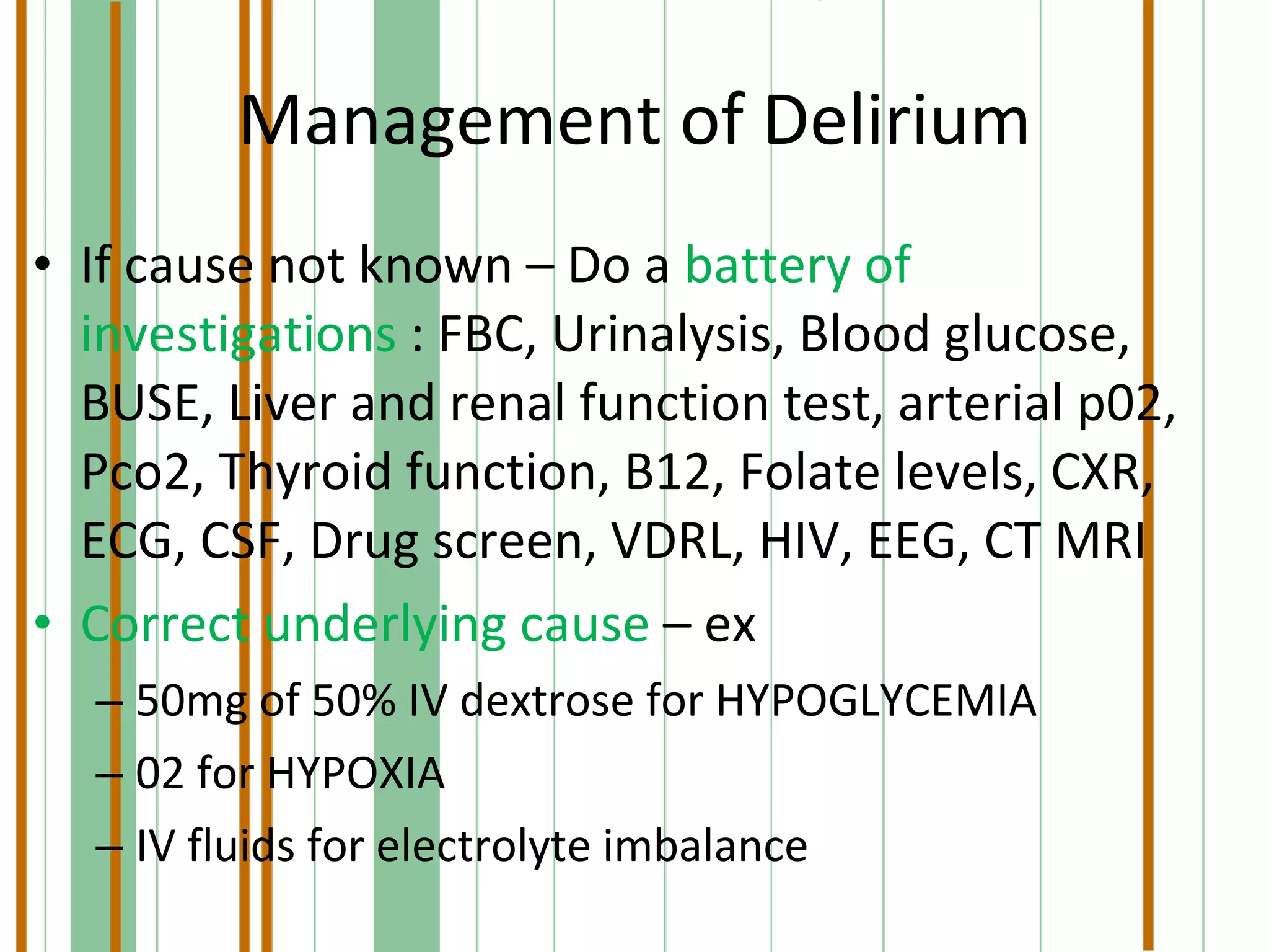 Buse Level Organic Mental Disorders | PPT