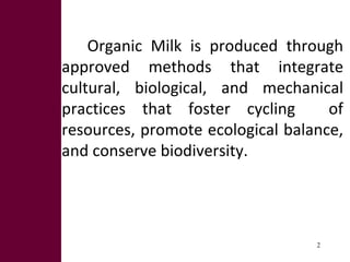Organic milk | PPT