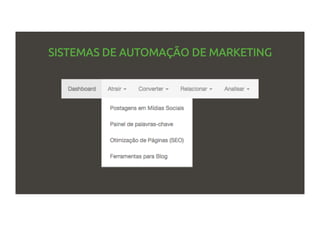 SISTEMAS DE AUTOMAÇÃO DE MARKETING
 