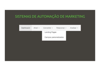 SISTEMAS DE AUTOMAÇÃO DE MARKETING
 