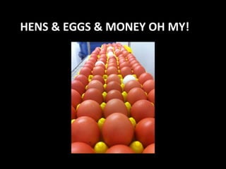 HENS & EGGS & MONEY OH MY!
 