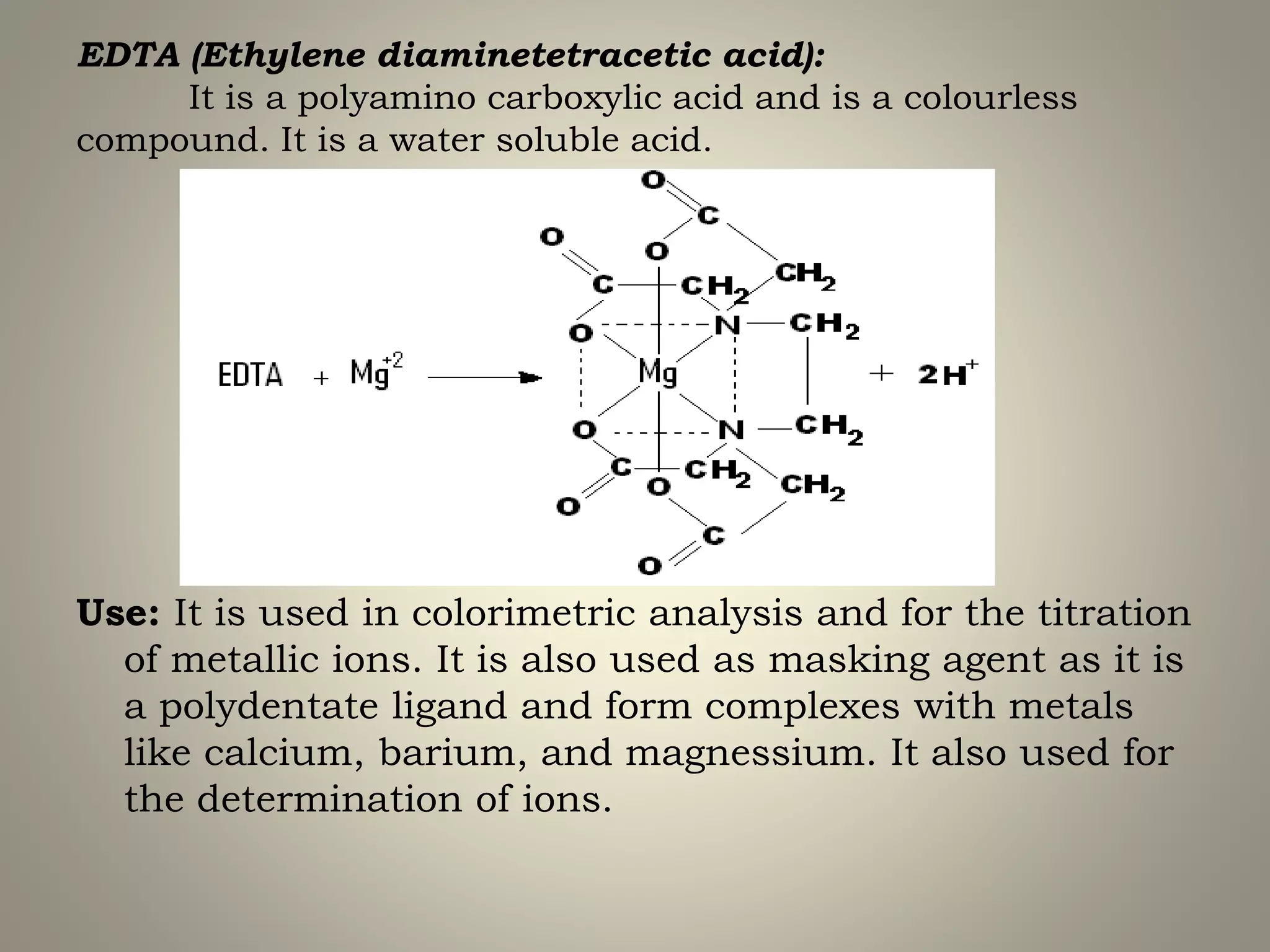 Organic reagents used in inorganic analysis | PPTX
