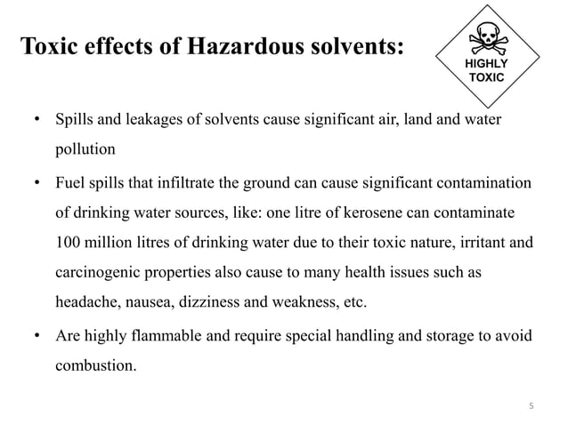Solvent Health Risks Organic solvent hazards | PPTX | Skin and Dermatology | Diseases and ...