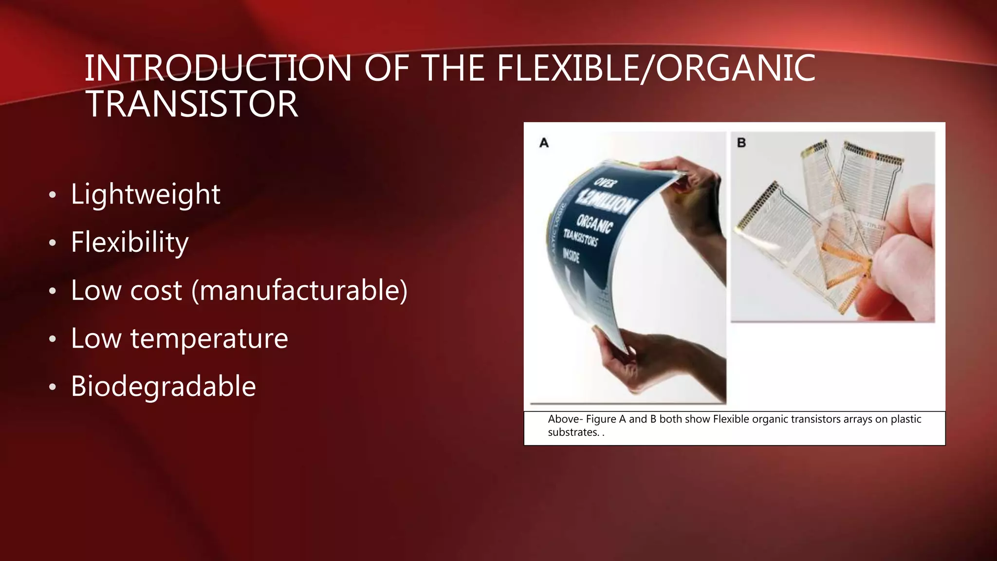 Organic transistors presentation for Graduate Course. | PPTX