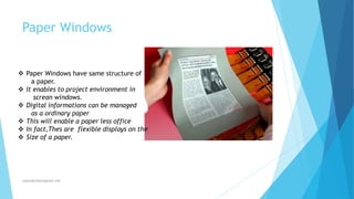 Organic User Interface | PPTX