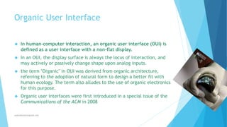 Organic User Interface | PPT