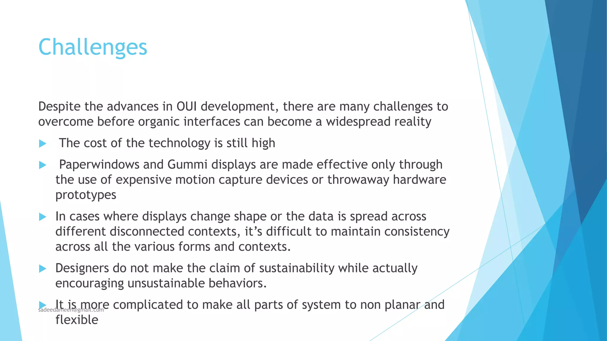 Organic user interface presentaion | PPTX