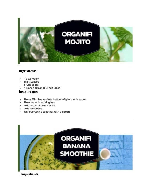 Organifi green juice recipe book free download