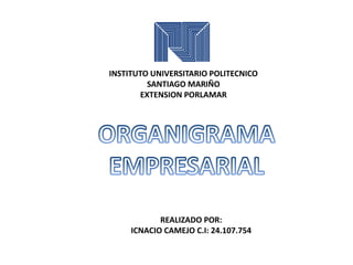 INSTITUTO UNIVERSITARIO POLITECNICO
SANTIAGO MARIÑO
EXTENSION PORLAMAR
REALIZADO POR:
ICNACIO CAMEJO C.I: 24.107.754
 
