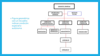 • Figura geométrica
con un recuadro:
indican condición
especial o
autónoma
 