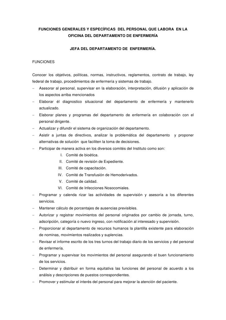 Organigrama completo enfermeria