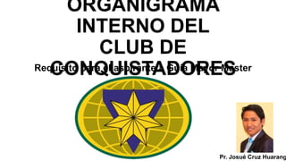 ORGANIGRAMA
INTERNO DEL
CLUB DE
CONQUISTADORES
Pr. Josué Cruz Huarang
Requisito para el aspirante a Guía Mayor Master
 