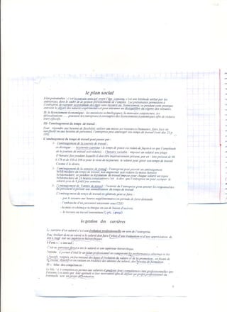 Organisation 2éme année lycée