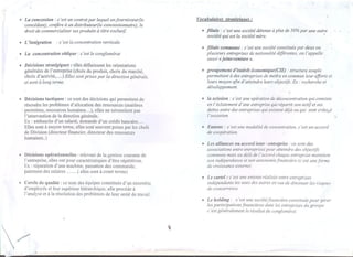 Organisation 2éme année lycée