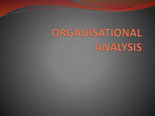 Organisational analysis