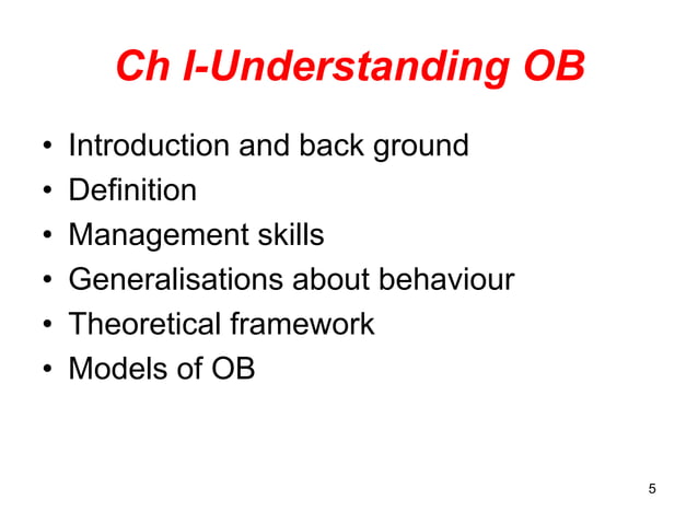 Organisational Behaviour Ppt Ppt