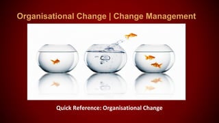 Organisational Change | Change Management
Quick Reference: Organisational Change
 