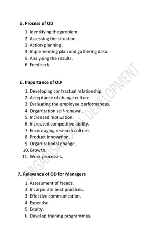 Od Review Process Organisational Development TYBMS | PDF