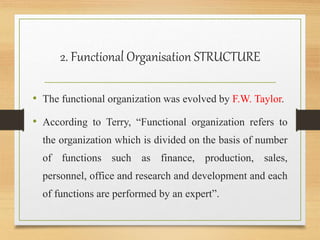 Organisational structure