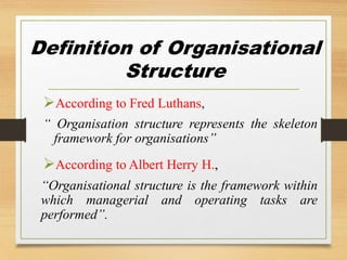 Organisational structure