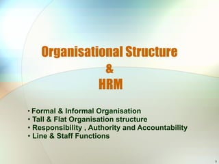 Organisational Structure &  HRM ,[object Object],[object Object],[object Object],[object Object]