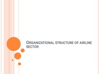 ORGANIZATIONAL STRUCTURE OF AIRLINE
SECTOR
 