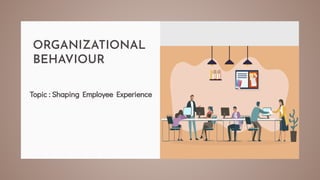 ORGANIZATIONAL
BEHAVIOUR
Topic : Shaping Employee Experience
 