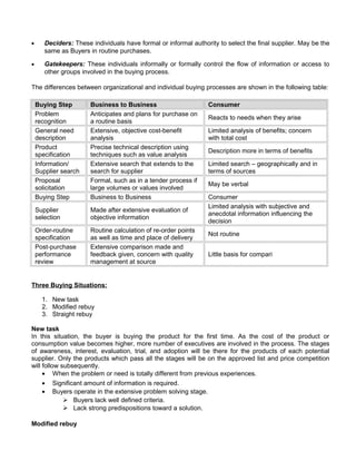 Organisation buying behavior | DOC