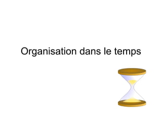 Organisation dans le temps

 