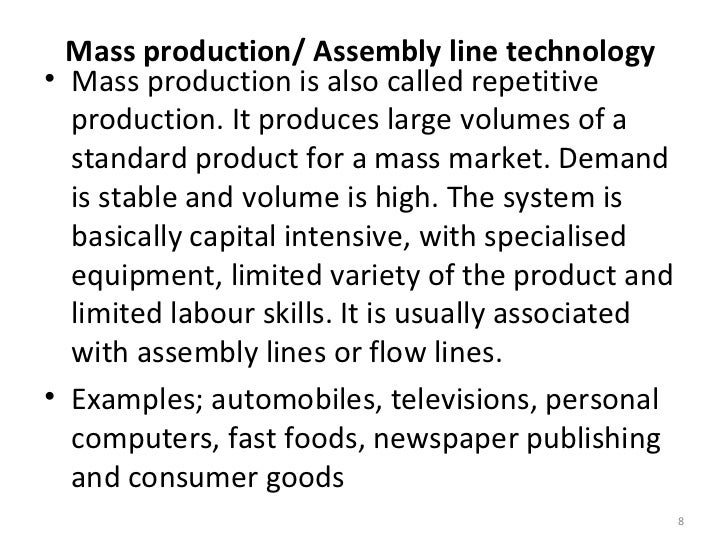 the role benefits and disadvantages of assembly lines in the mass production of goods Could anyone explain the advantages and disadvantages of batch and flow using it can mass produce many items at once which would would reduce the 1) workers do not feel motivated, as often production line work is. the role benefits and disadvantages of assembly lines in the mass production of goods Could anyone explain the advantages and disadvantages of batch and flow using it can mass produce many items at once which would would reduce the 1) workers do not feel motivated, as often production line work is.
