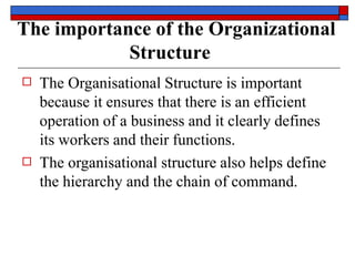 organisation structure-definition,determinents,importance and types.pptx