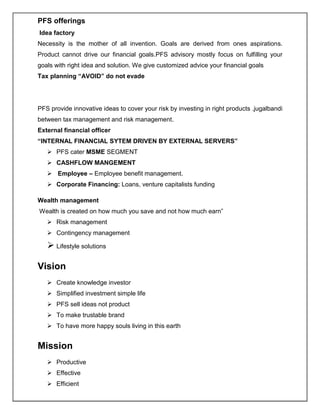 Organisation study of productive financial service pvt ltd | PDF