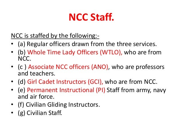 Organisation Training And Ncc Song