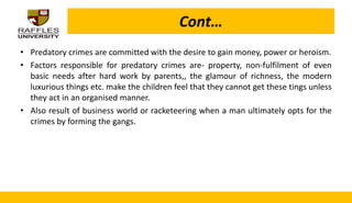 Predatory Crime Organised crime | PPTX