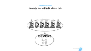 ORGANISED FOR DEVOPS
frankly, we will talk about this
AGILE STUDIO CH 13
 