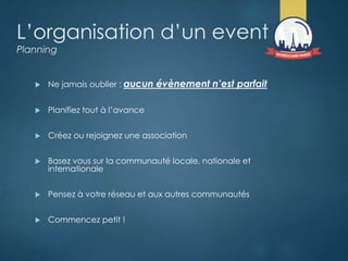 Organiser un événement WordPress - WordCamp Paris 2015 Slide 15