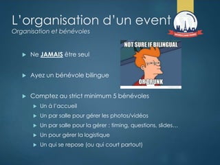 Organiser un événement WordPress - WordCamp Paris 2015 Slide 16