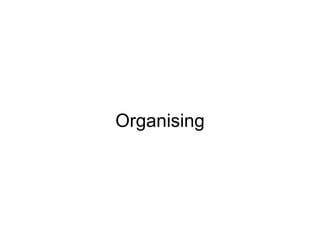 Organising
 