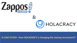 A CASE STUDY:- How HOLACRACY is changing the startup structures!!!
&
 