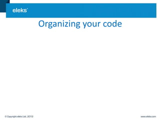 cpp-2013 #2 Organizing your code | PPT