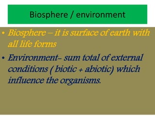 Organism and population ppt | PPTX