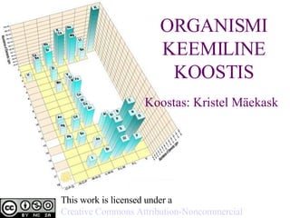 ORGANISMI KEEMILINE KOOSTIS Koostas: Kristel Mäekask This work is licensed under a  Creative Commons Attribution- Noncommercial -Share Alike 3.0 License 